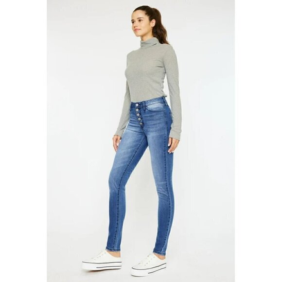 Kan Can Lyla High Rise Super Skinny Jeans KC7113M 1/24 - Picture 4 of 8